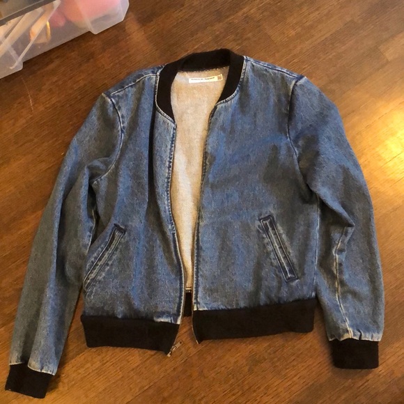 American Apparel Jean Bomber Jacket - Picture 3 of 4